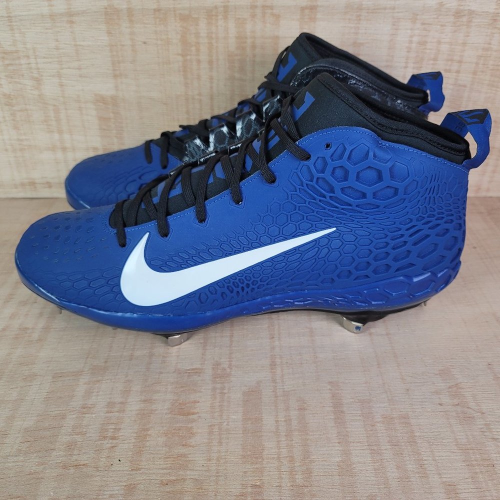 Nike Force Zoom Trout 5 Metal Baseball Cleats Blue/Black Mens SZ 13.5